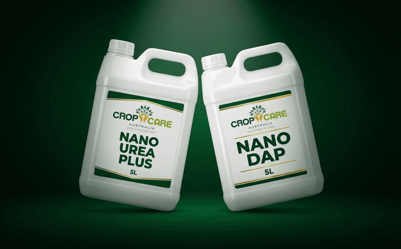 Nano Urea Plus and Nano DAP bottles - Complete nano fertilizer solution for Australian farmers